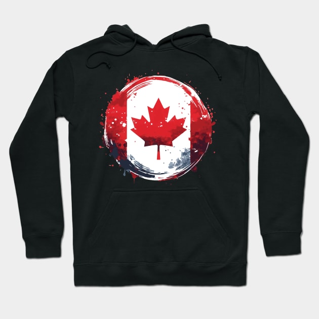 Happy Canada Day Canadian Flag Hoodie by Heartsake